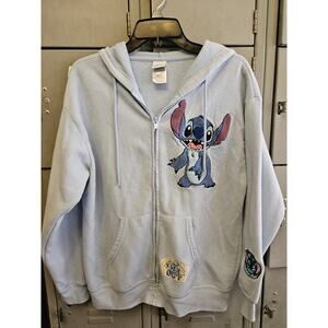 Disney Stitch Character Women's Full Zip Hoodie Size Large